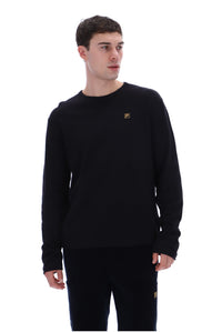 Black Elio Long Sleeve Slub T-Shirt
