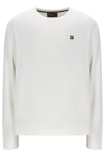 Displays the White 'FILA' branded Down Elio Long Sleeve Slub T-Shirt