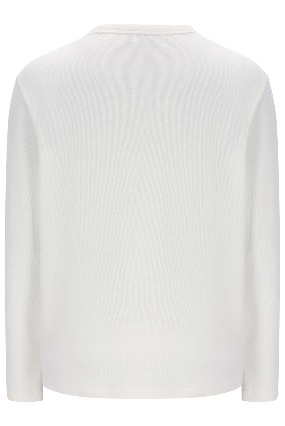 Displays the White 'FILA' branded Down Elio Long Sleeve Slub T-Shirt