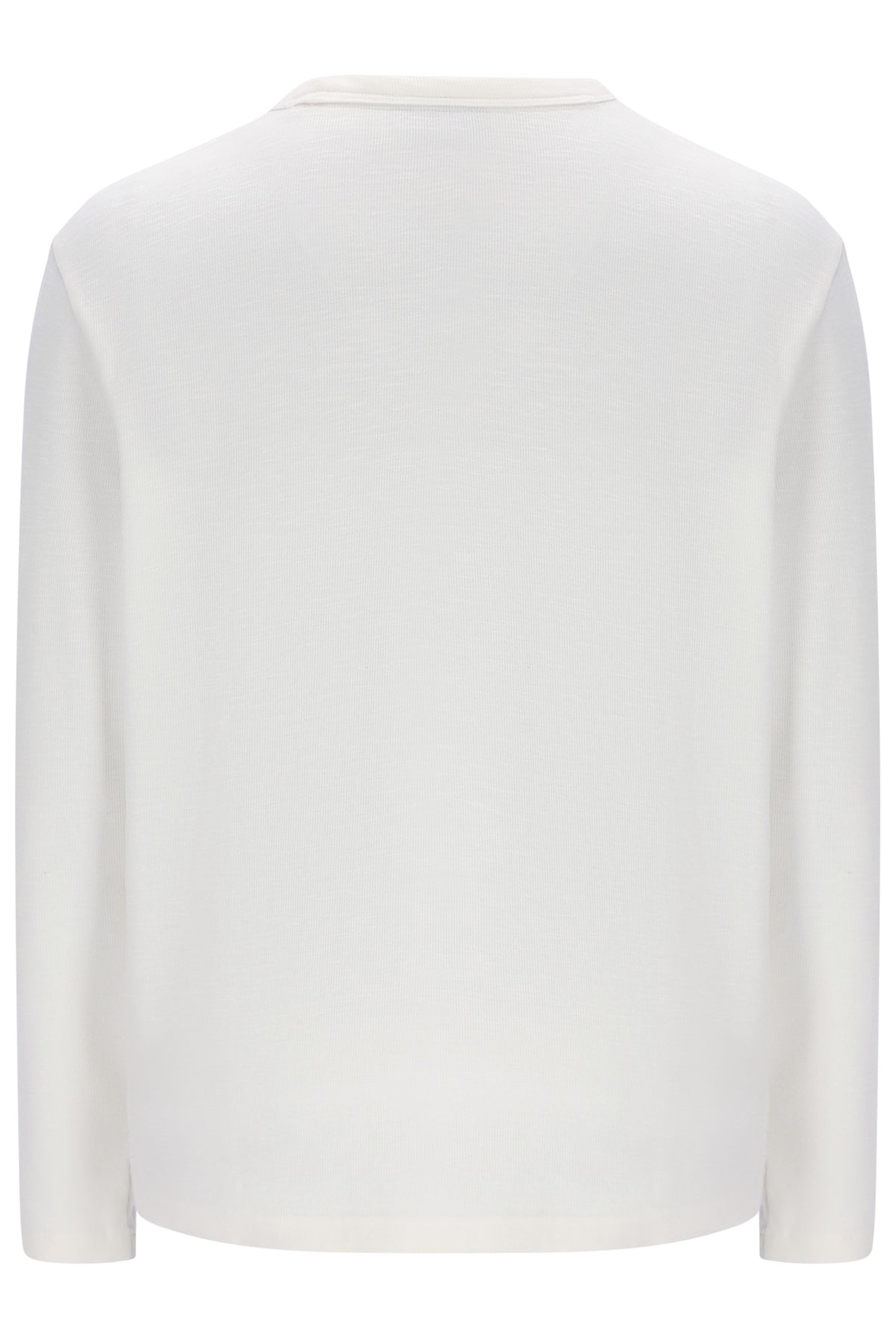 Displays the White 'FILA' branded Down Elio Long Sleeve Slub T-Shirt