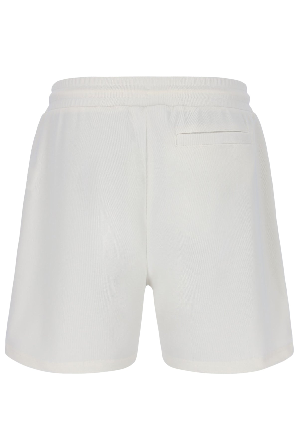 Displays the Gardenia 'FILA' branded Eusebio Pin-Tuck Shorts