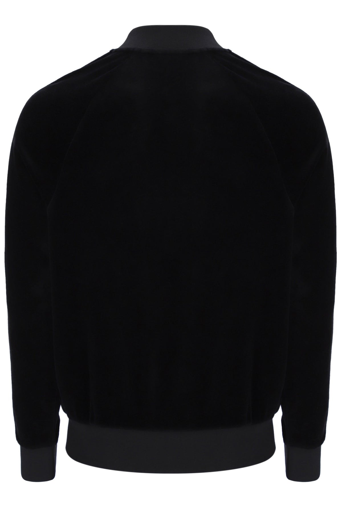 Displays the Black 'FILA' Fella Velour Jacket