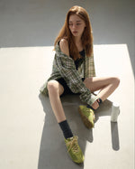 Women's Green Suede Ritmo Trainer