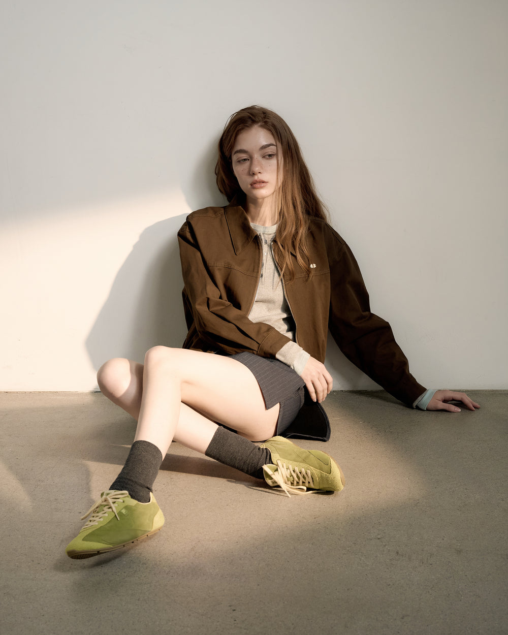 Women's Green Suede Ritmo Trainer
