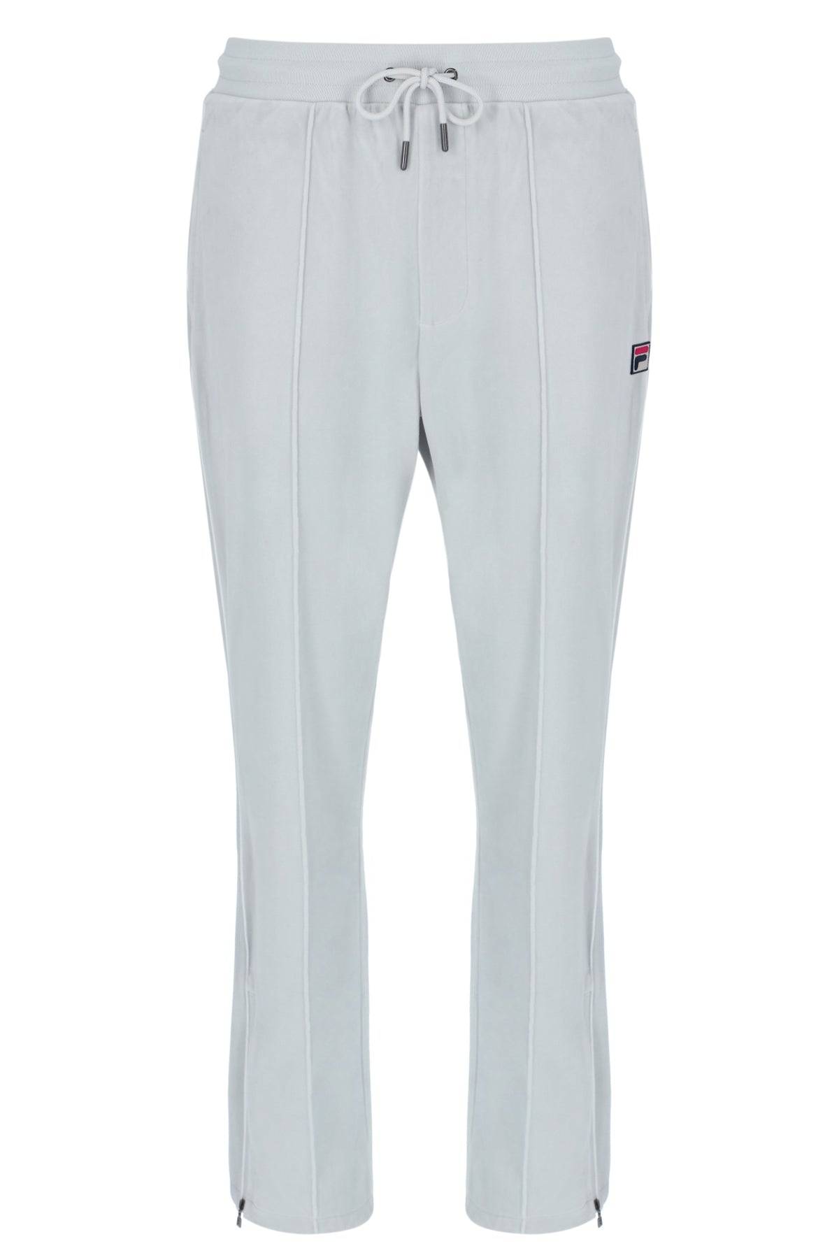 Light Grey sweatpants with a brand logo on a white background