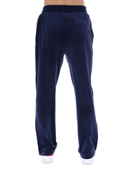 Navy blue sweatpants on a white background