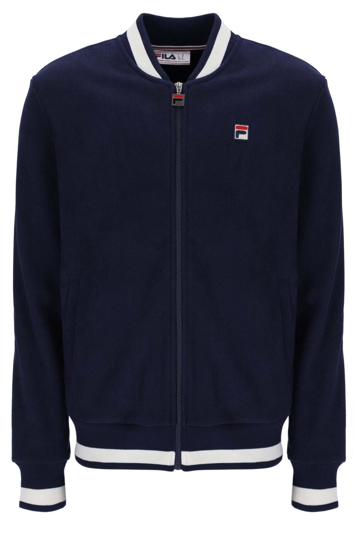 Fila Navy Gabe Waffle Knit Jacket
