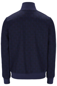 Navy blue sweater on a white background