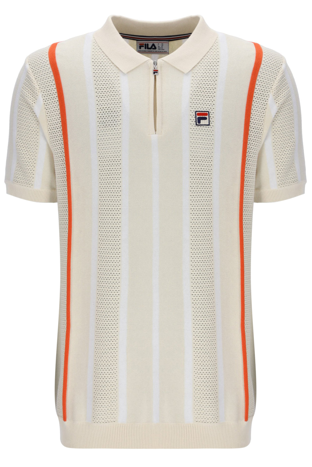 Tapioca Giorgio Crochet Patchwork Knitted Polo