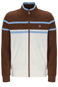 Displays the Gardenia 'FILA' branded Giovanni Contrast Panels Track Top