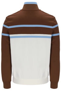 Displays the Gardenia 'FILA' branded Giovanni Contrast Panels Track Top