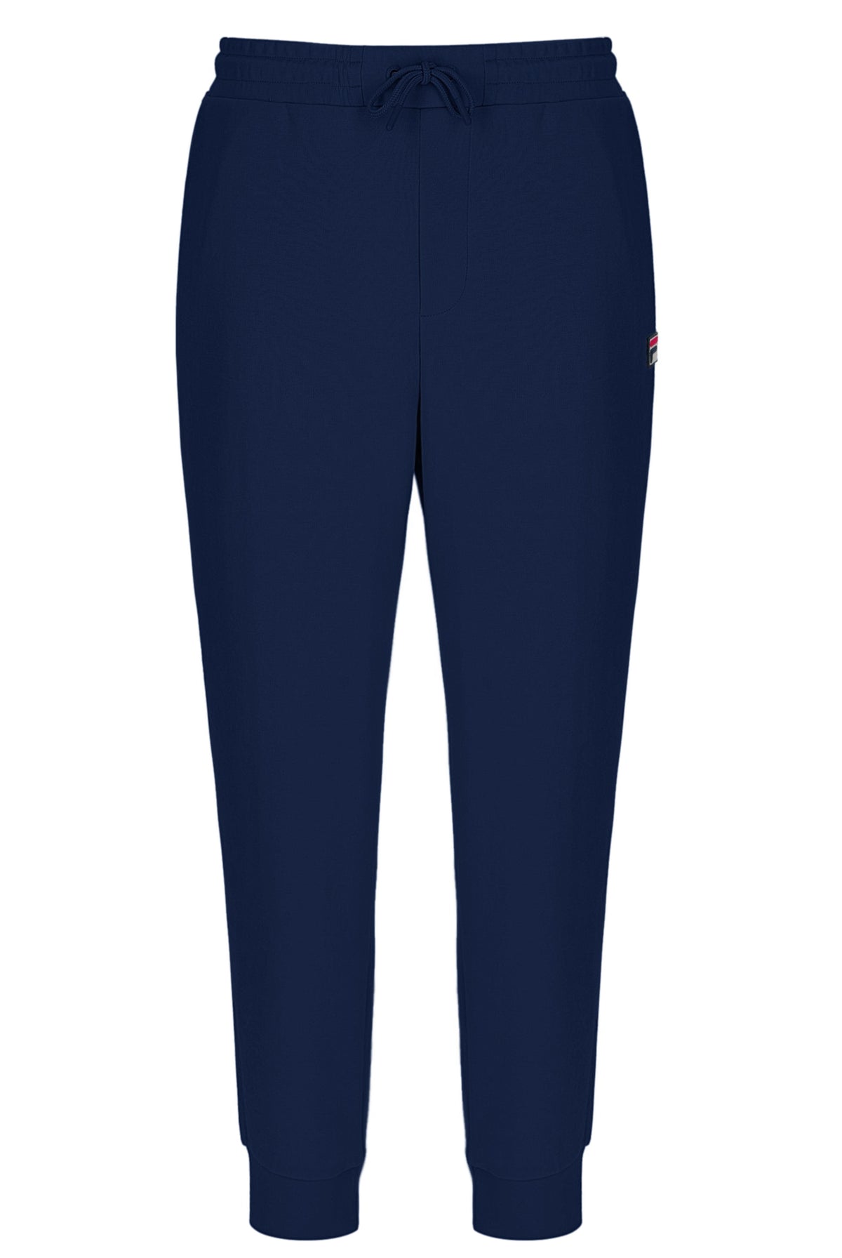 Navy blue sweatpants on a white background