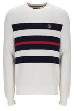 Gardenia Giuseppe Mesh Stripe Knitted Crew Neck