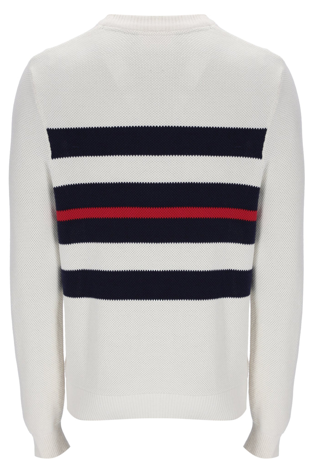 Gardenia Giuseppe Mesh Stripe Knitted Crew Neck