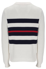 Gardenia Giuseppe Mesh Stripe Knitted Crew Neck