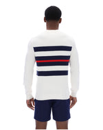 Gardenia Giuseppe Mesh Stripe Knitted Crew Neck