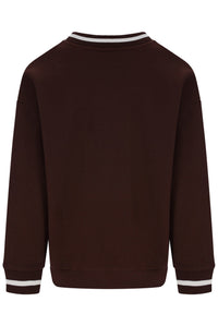 Displays the Fudge 'FILA' branded Grace V Neck Sweater