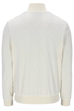 White sweater on a mannequin against a white background