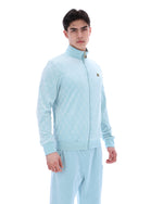 Sterling Blue Hanay Embossed Diamond Jacket