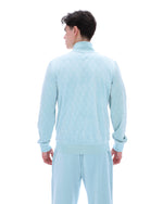 Sterling Blue Hanay Embossed Diamond Jacket