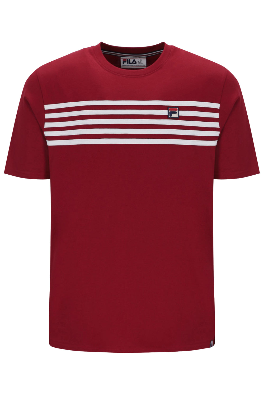Displays the Sun Dried Tomato 'FILA' branded Hanford T-Shirt
