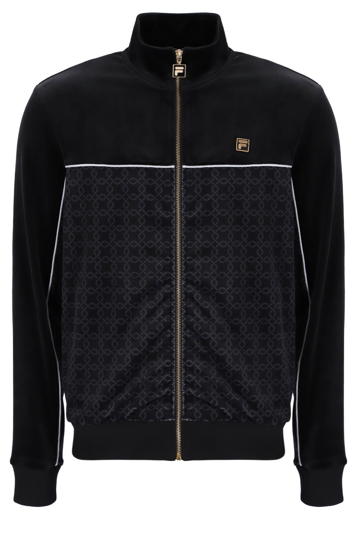 Black Higgans Full Zip Velour Jacket