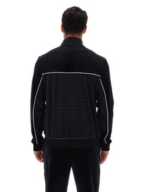 Black Higgans Full Zip Velour Jacket
