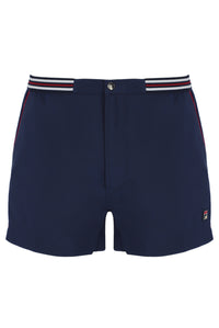 Fila Navy High Tide Terry Pocket Stripe Shorts