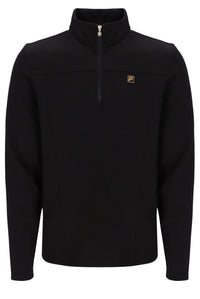 Black pullover with a FILA logo on a white background