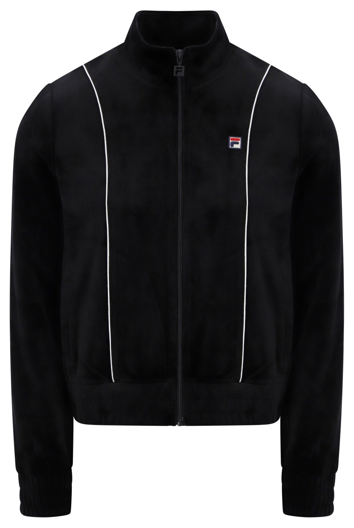 Displays the Black 'FILA' branded Honey Velour Tank Top