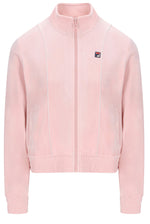 Displays the Pale Lilac 'FILA' branded Honey Velour Tank Top