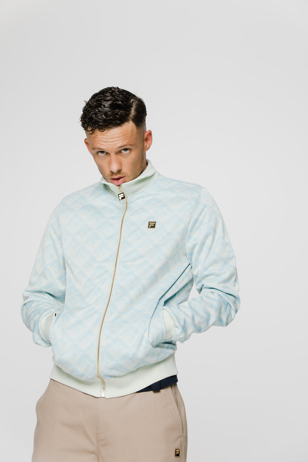 Hank Jacquard Geo Track Top