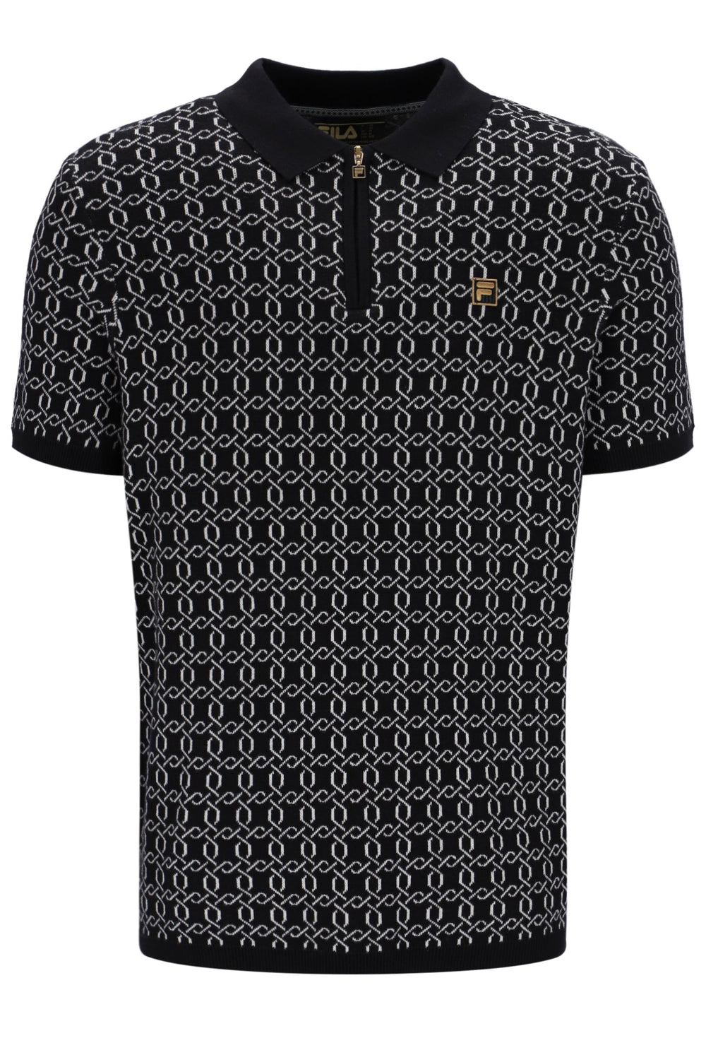 Jackson Jacquard Knit Zip Polo Shirt