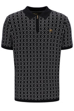 Jackson Jacquard Knit Zip Polo Shirt