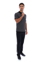 Jackson Jacquard Knit Zip Polo Shirt