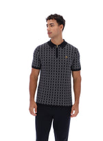 Jackson Jacquard Knit Zip Polo Shirt