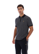 Jackson Jacquard Knit Zip Polo Shirt