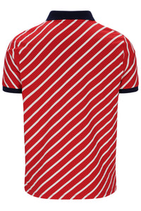 Fila Red Jaye Diagonal Stripe Polo