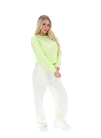 Shadow Lime Jorie Wide Crew Neck Sweatshirt