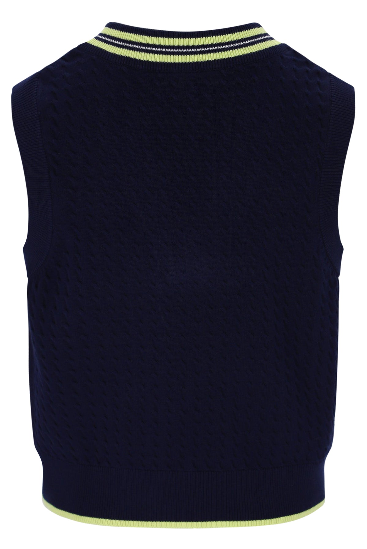 Fila Navy Jorja Cable Knit Vest