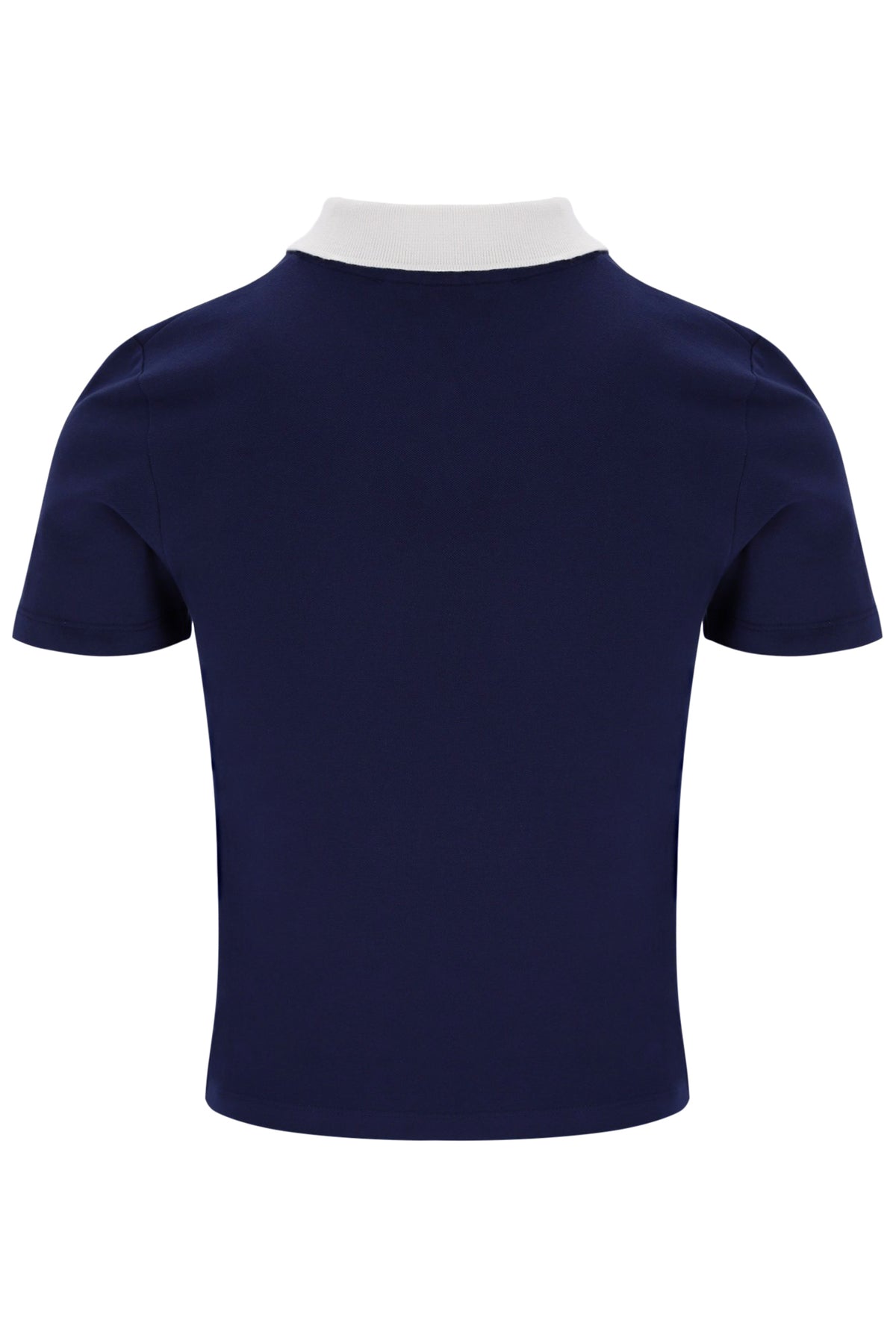 Displays the Navy 'FILA' branded Juno Fitted Iconic Polo