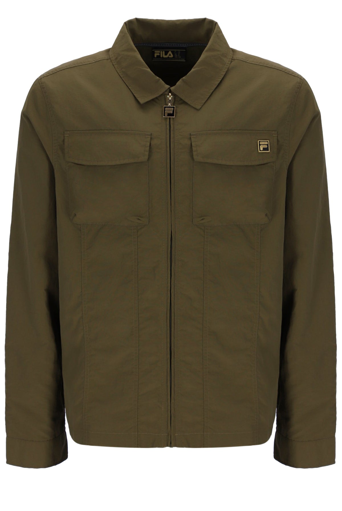 Dark Olive Kasa Zip-Through Overshirt