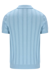 Kennedy Textured Stripe Knit Polo