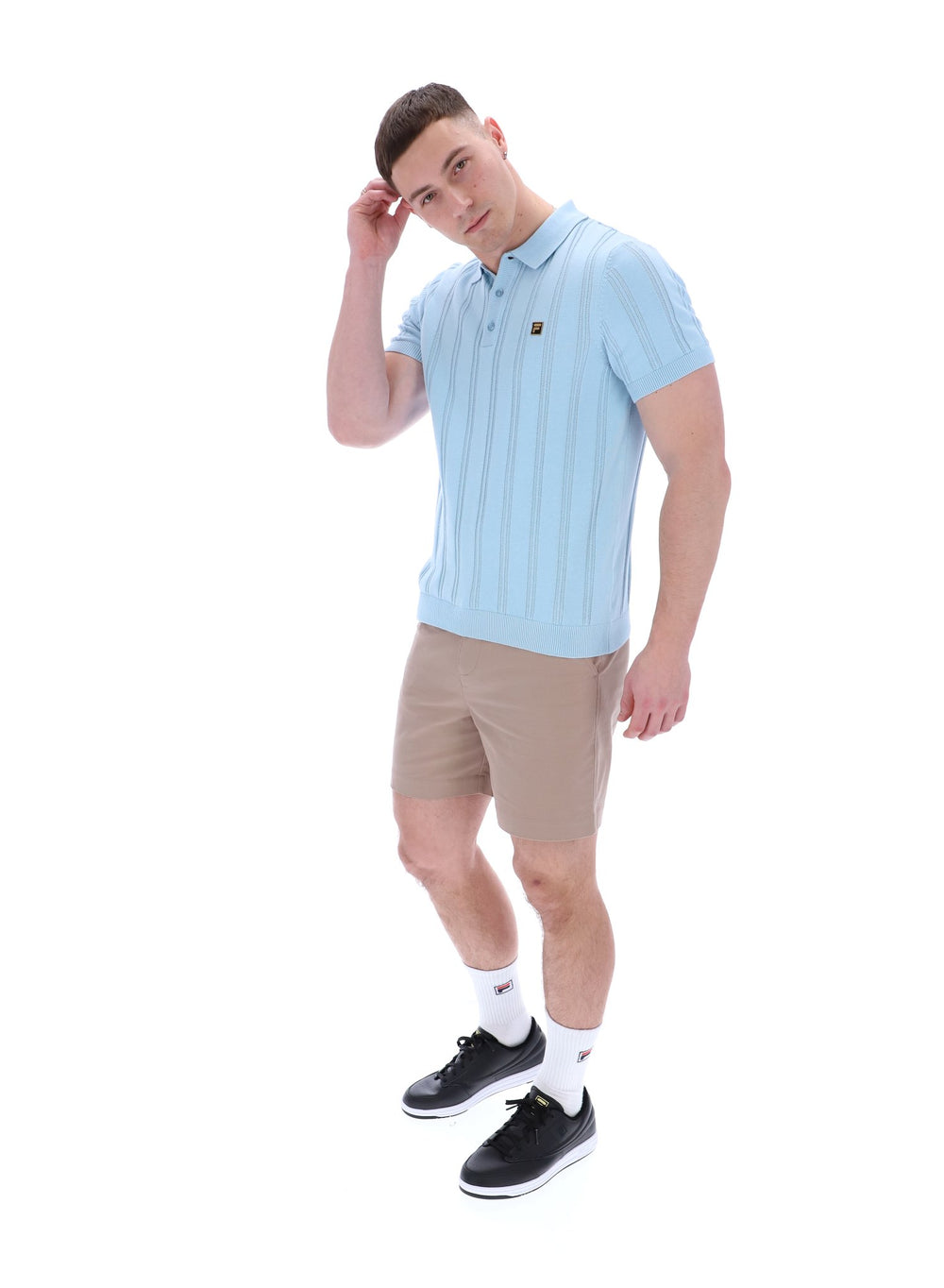 Kennedy Textured Stripe Knit Polo