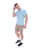 Kennedy Textured Stripe Knit Polo