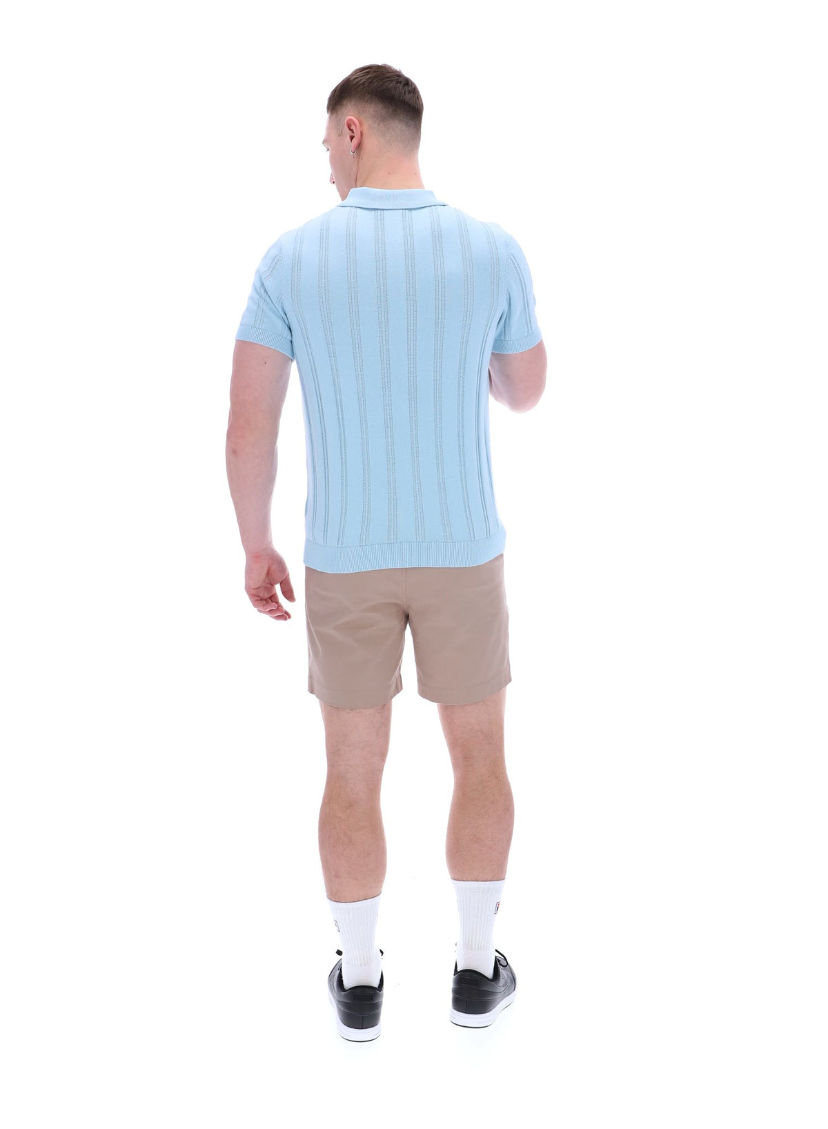 Kennedy Textured Stripe Knit Polo