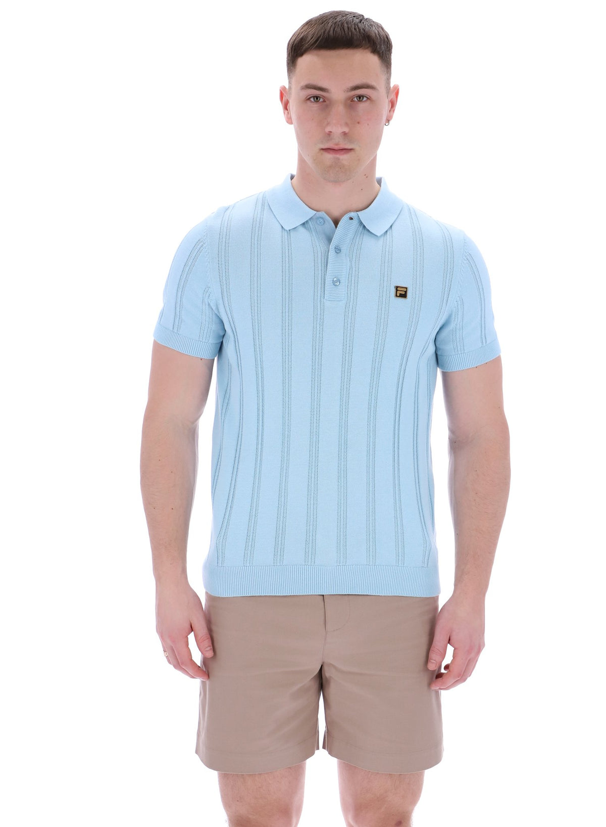 Kennedy Textured Stripe Knit Polo