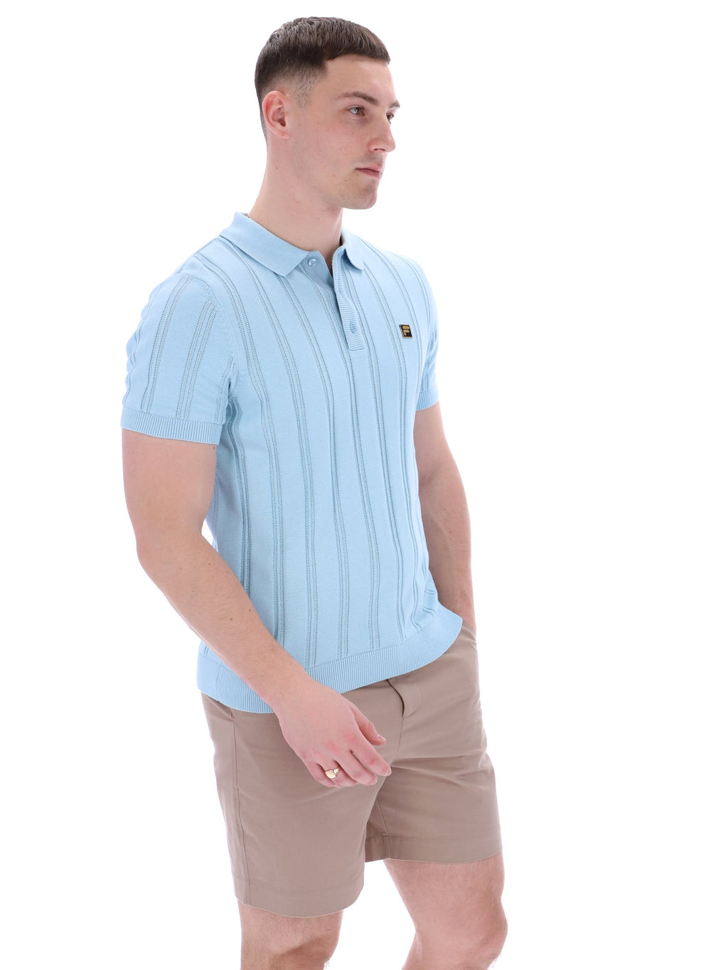 Kennedy Textured Stripe Knit Polo
