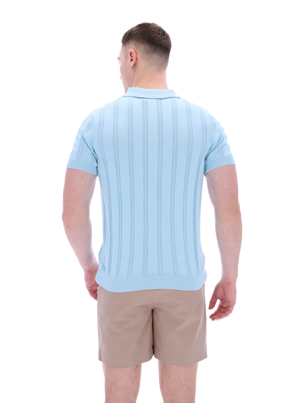 Kennedy Textured Stripe Knit Polo