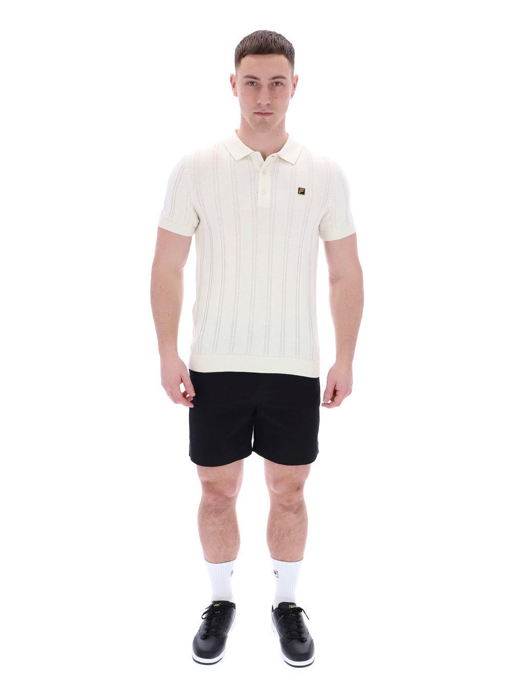 Kennedy Textured Stripe Knit Polo
